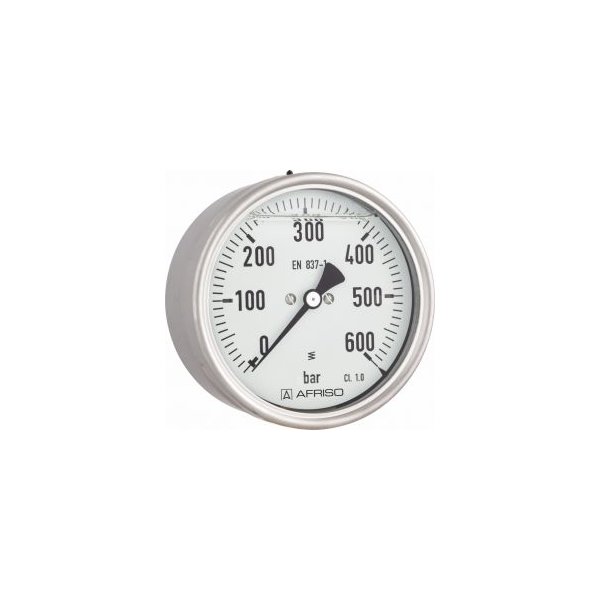 Manometr z rurką Bourdona AFRISO RF wstrząsoodporny 0/10 bar G1/2B aksjalne fi 100 mm, kl. 1.6%