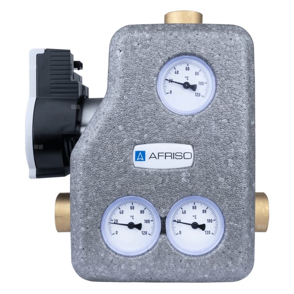 Grupa pompowa AFRISO RTA 55 GW 1'' x 1'', z zaworem termostatycznym, z izolacją
