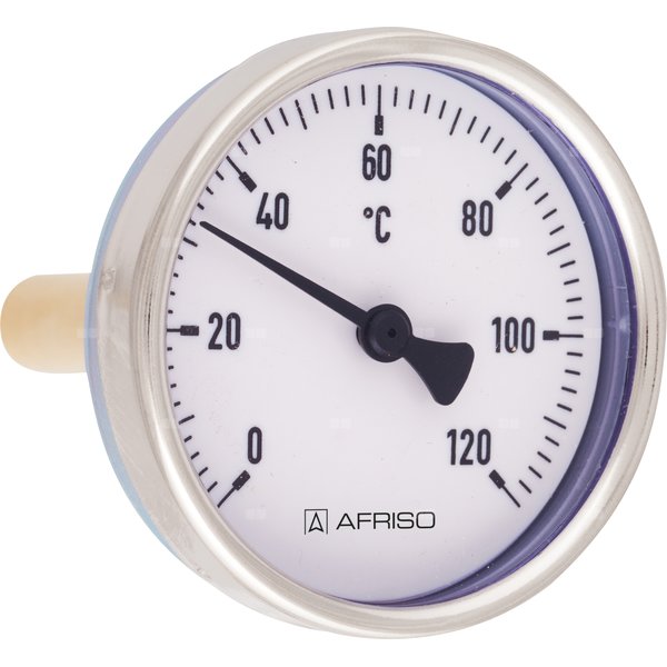 Termometr bimetaliczny AFRISO BiTh E, D302 fi 100 mm -20…60'C tuleja 150 mm połączenie rad