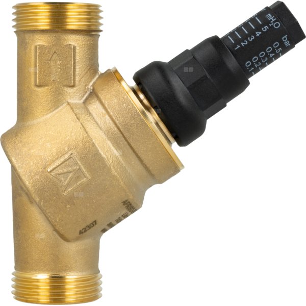 Zawór upustowy różnicy ciśnień DPOH D, prosty, z nastawą 0,1÷0,5 bar, 2 x G1''