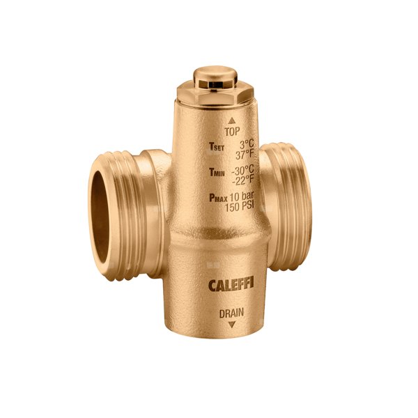 Zawór antyzamarzaniowy 1'', zakres temperatury czynnika 0-90 'C CALEFFI iStop (wersja kompaktowa)