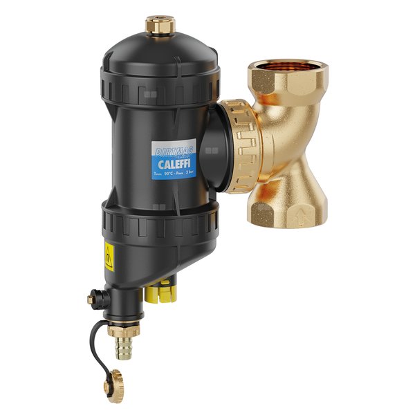 DIRTMAG® - Separator zanieczyszczeń 1 1/2" z magnesem. Wykonany z kompozytu. Przyłącza z gwintem wewnętrznym.