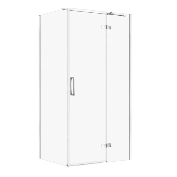 KABINA PRYSZNICOWA CITY Z ZAWIASAMI CHROM 100X80X195 PRAWA TRANSP