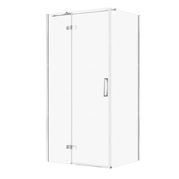 KABINA PRYSZNICOWA CITY Z ZAWIASAMI CHROM 100X80X195 LEWA TRANSP