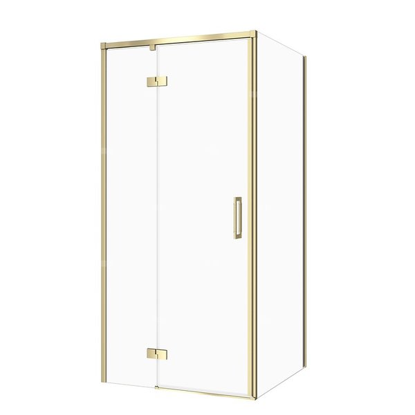 SET C273 KABINA LARGA ZAWIAS LEWA ZŁOTA MAT 90X90X195 SZK TRANS WIR