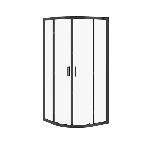 KABINA PRYSZNICOWA ARTECO CZARNA PÓŁOKRĄGŁA 90X90X190 SZKŁO TRANS