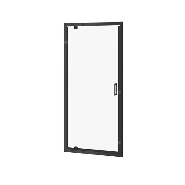DRZWI PIVOT KABINY PRYSZNICOWEJ ARTECO CZARNA 80X190 SZKŁO TRANS