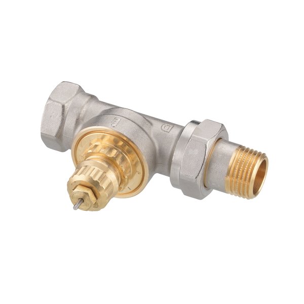 Zawór grzejnikowy termostatyczny DANFOSS prosty (brak), połączenie 1/2'' (niklowanie) biały