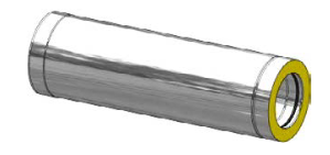 SPI Rura spalinowa izolowana DN 100 L=250 mm