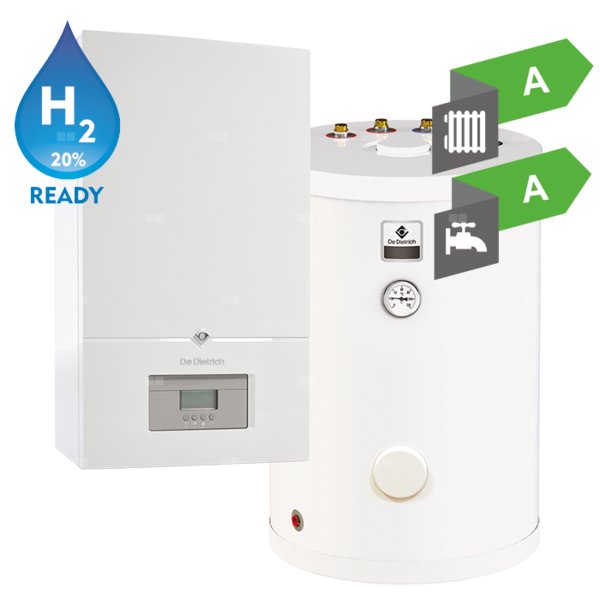 Pakiet - Kocioł gazowy jednofunkcyjny DE DIETRICH Inidens 24 kondensacyjny wiszący 6.3 - 26.1 kW + Zasobnik c.w.uSRK100MG