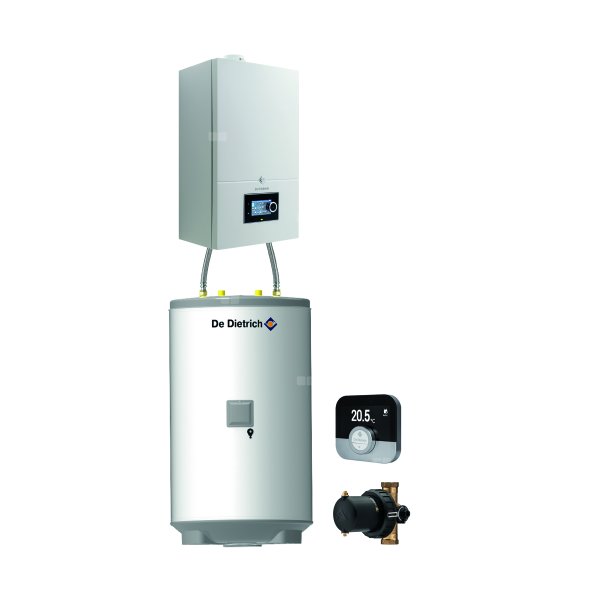 Pakiet - Kocioł gazowy jednofunkcyjny DE DIETRICH Virtuens Smart 15 kondensacyjny wiszący 2.6 - 16.3 kW + RegulatorSMART TC + Zasobnik c.w.uAQUAvie125 + Filtr magnetyczny XS90 A