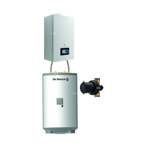 Pakiet - Kocioł gazowy jednofunkcyjny DE DIETRICH Virtuens Smart 32 kondensacyjny wiszący 3.7 - 34.9 kW + Zasobnik c.w.uAQUAvie125 + Filtr magnetyczny XS90 A