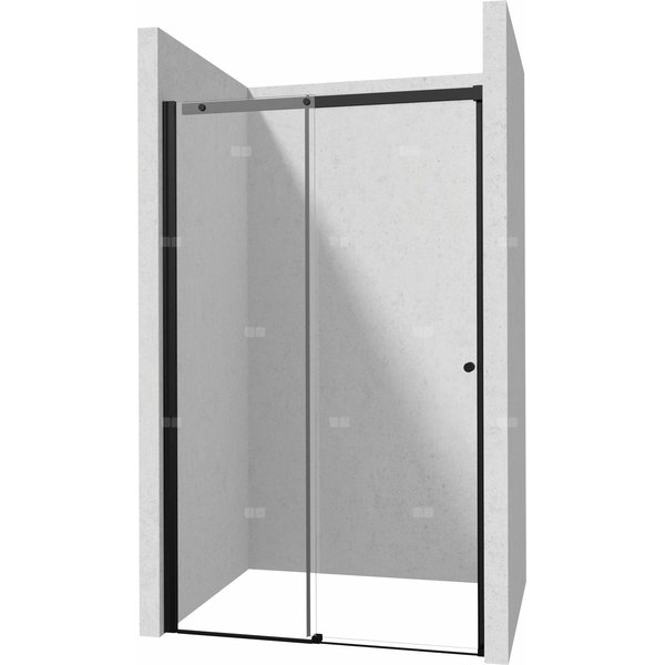 Drzwi przesuwne kerria plus nero 150 cm z powłoką, szkło totalwhite