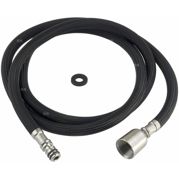 Wąż nylonowy do bateria z wyciąganą wylewką 150 cm, z przegubem, nakrętka g1/2"