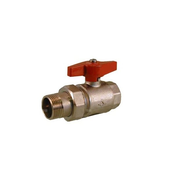 Kurek kulowy do wody zimnej i gorącej z gwintem wewnętrznym śrubunkiem i motylkiem ART.1112 1/2