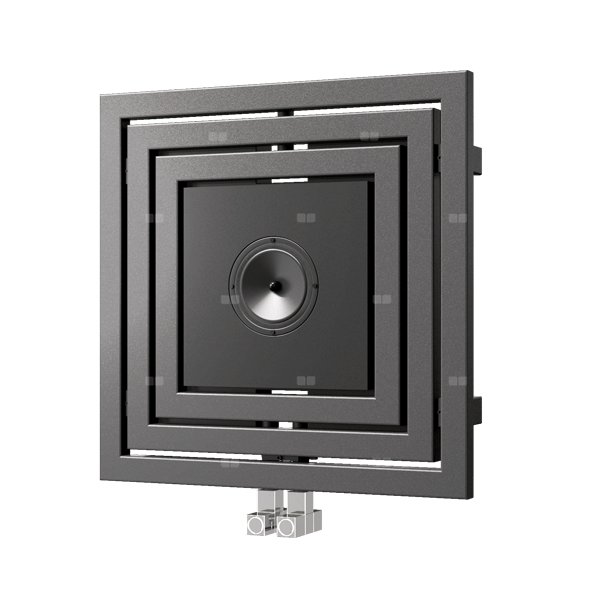 Grzejnik drabinkowy ENIX LIBRA Audio, wym. 600 x 600 mm, kolor graphite, moc 312W