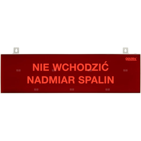 Tablica ostrzegawcza "ALARM CO2 NIE WCHODZIĆ", podświetlenie czerwone LED, wbudowana cicha syrenka, zasilanie 24V