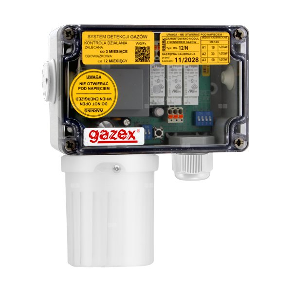 Detektor CO2, 0,5/1,5 %v/v, sensor IR, syrenka, zasil. 230V~