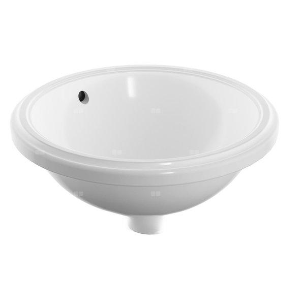 Umywalka GEBERIT Variform okrągła, biała, 330mm, bez otworu na baterię, z odpływem przelewowym, bez półki