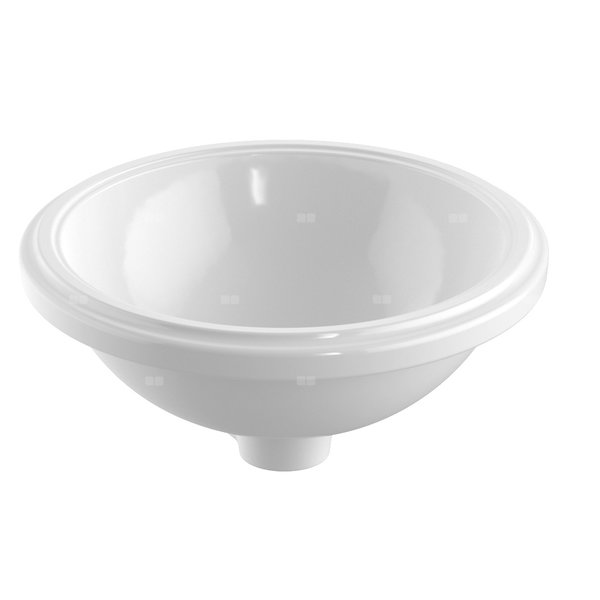 Umywalka GEBERIT Variform okrągła, biała / KeraTect, 330mm, bez otworu na baterię, bez odpływu przelewowego, bez półki