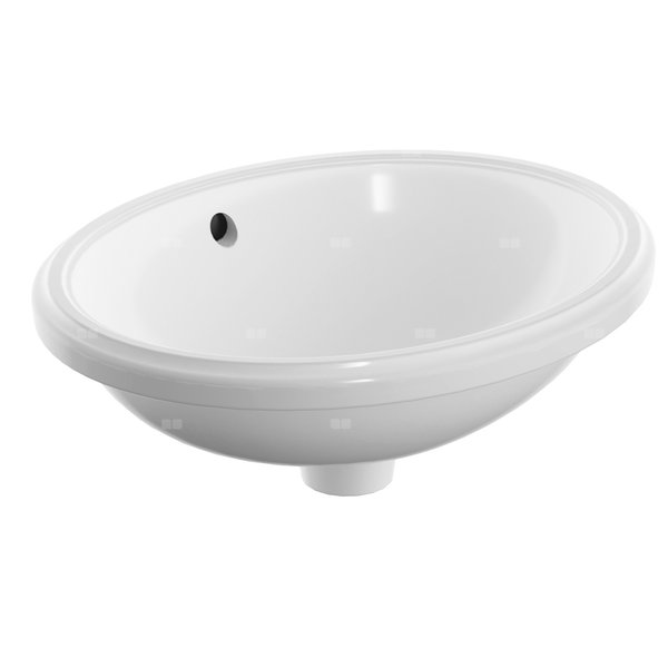 Umywalka GEBERIT Variform owalna, biała / KeraTect, 495mm, bez otworu na baterię, z odpływem przelewowym, bez półki