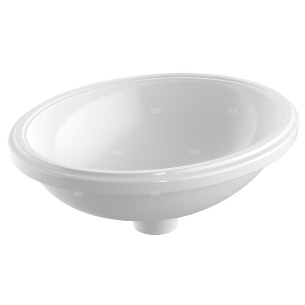 Umywalka GEBERIT Variform owalna, biała, 495mm, bez otworu na baterię, bez odpływu przelewowego, bez półki