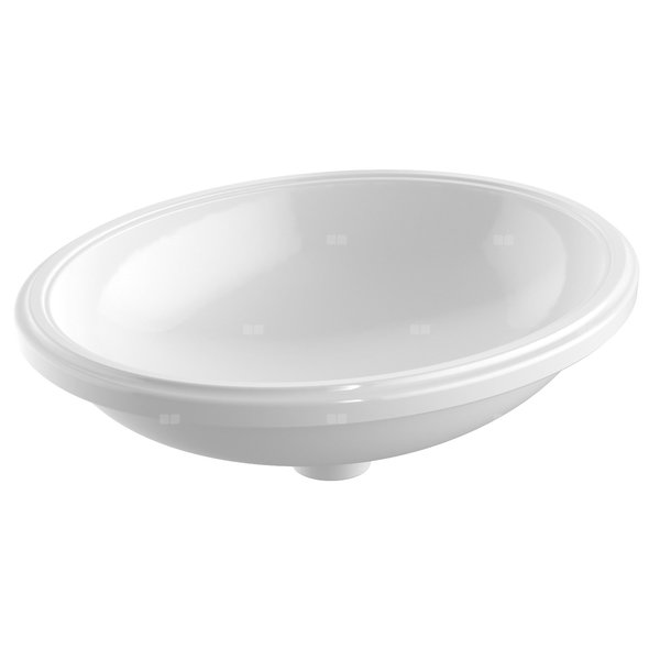 Umywalka GEBERIT Variform owalna, biała / KeraTect, 560mm, bez otworu na baterię, bez odpływu przelewowego, bez półki