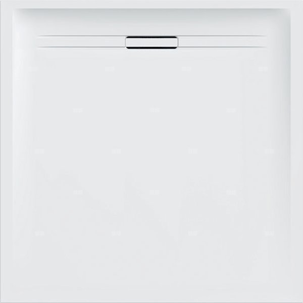 Brodzik kwadratowy Geberit Sestra: 90x90x4cm, Biały / Struktura łupka