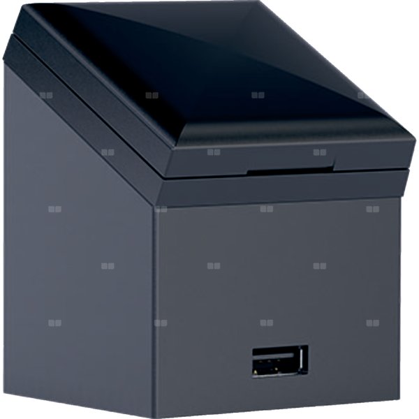 Element gniazdka elektrycznego Geberit z przyłączem USB: Typ wtyczki=CEE 7/16, Antracytowy