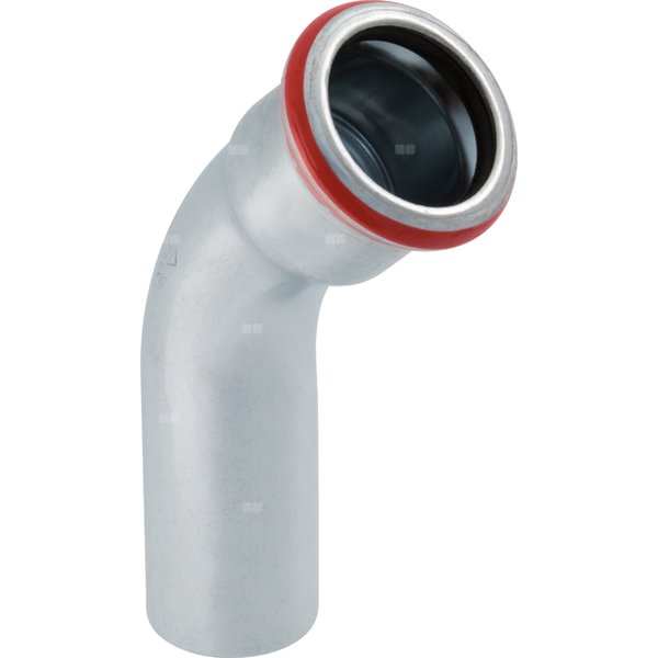 Kolano 45' GEBERIT Mapress C-Stahl jednokielichowe, stal (ocynk galwaniczny/elektrolityczny) (ocynk), 28 mm, DN 25 x 28 mm x DN 25 (końcówka wciskana x mufa zaprasowywana) z uszczelką