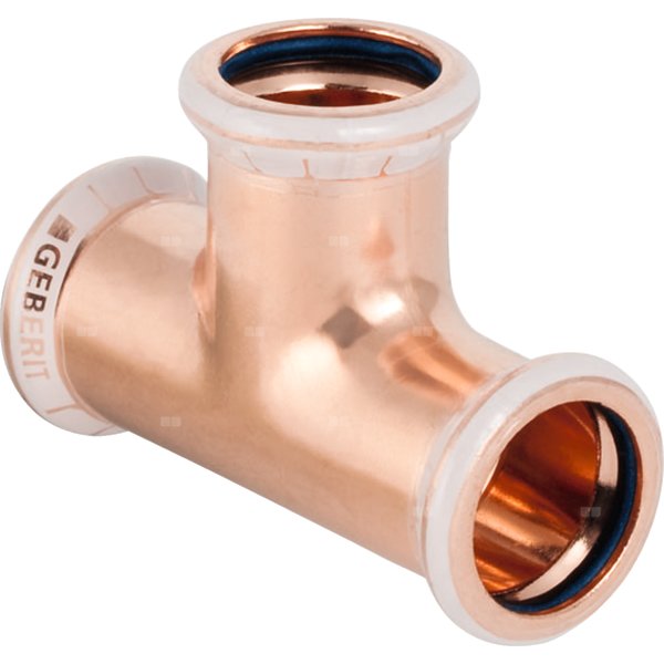 Trójnik GEBERIT Mapress Kupfer FKM równoprzelotowy 90' Cu 54 mm MZ