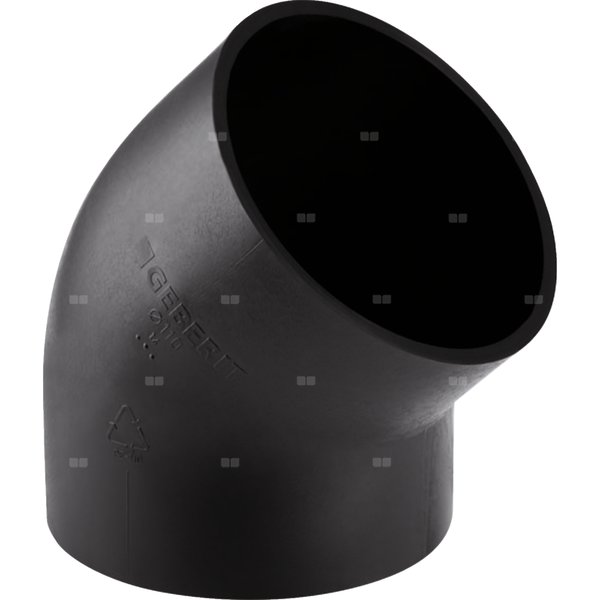 Kolano 45' GEBERIT HDPE, PE / polietylen, 90 mm, DN 90 x 90 mm x DN 90 (króciec)