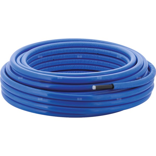 Rura PE-RT II/AL/PE-RT II GEBERIT Mepla 26 mm x 3 mm izolacja: 26 mm, izolacja kolor niebieski - kręgi 25m wielowarstwowa gładka