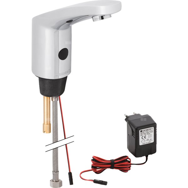 Bateria elektroniczna GEBERIT Typ 185 bez mieszacza, kolor chrom (błyszczący)