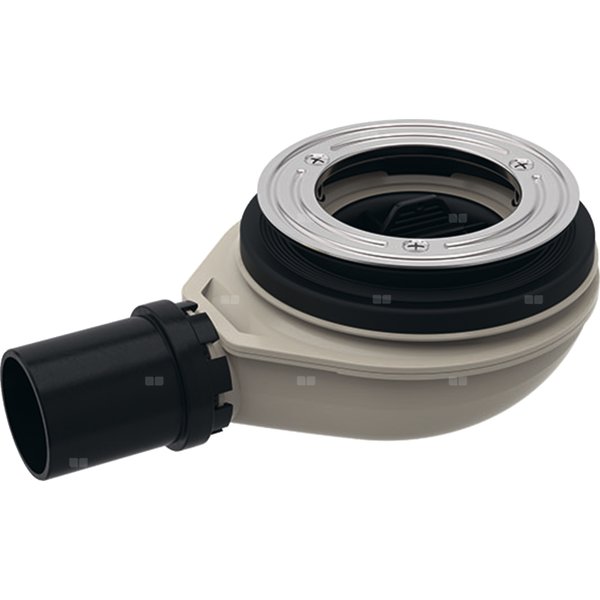 Zestaw odpływowy do brodzików Geberit d90, wysokość zasyfonowania 30 mm, odpływ z PE: d=40mm, Króciec przyłączeniowy=PE-HD