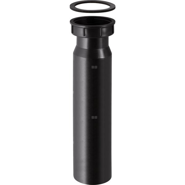 Króciec przyłączeniowy Geberit z nakrętką: d=50mm, DN=50, G=1 1/2″, H=20cm, Czarny