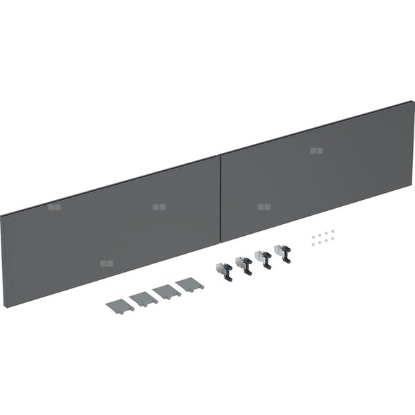 Zestaw frontów szuflad (2 szt.) do szafki pod umywalkę podwójną GEBERIT iCon, kol. lava matowy szer.1200 mm