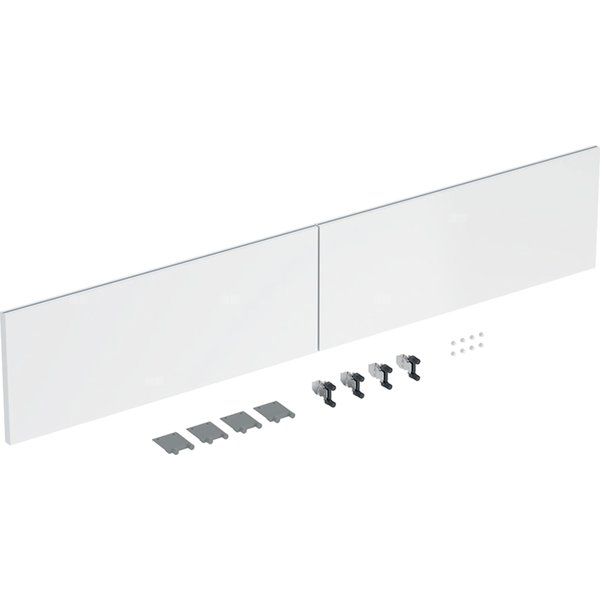 Zestaw frontów szuflad (2 szt.) do szafki pod umywalkę podwójną GEBERIT iCon, kol. biały wysoki połysk szer.1200 mm