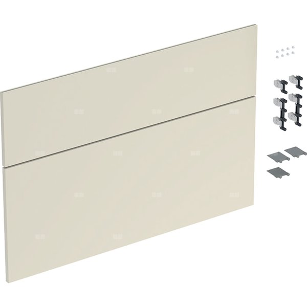 Zestaw frontów szuflad (2 szt.) do dolnej szafki pod umywalkę GEBERIT iCon, kol. sand wysoki połysk szer.900 mm