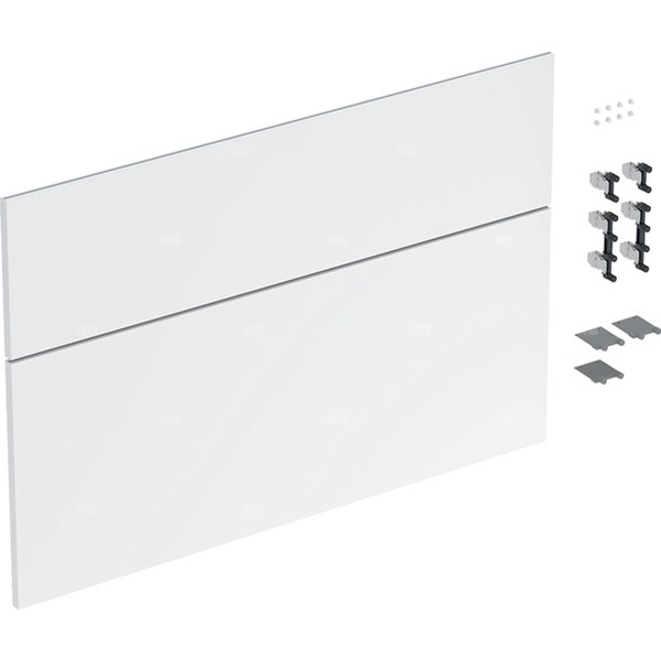 Zestaw frontów szuflad (2 szt.) do dolnej szafki pod umywalkę GEBERIT iCon, kol. biały wysoki połysk szer.900 mm