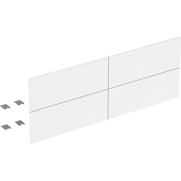 Zestaw frontów szuflad do dolnej szafki pod umywalkę z czterema szufladami GEBERIT ONE, kol. biały wysoki połysk