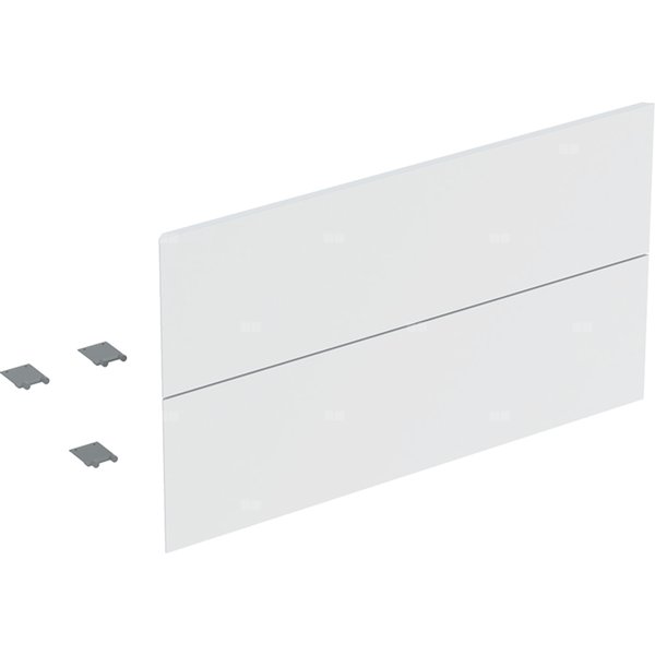 Zestaw frontów szuflad (2 szt.) do dolnej szafki pod umywalkę z dwoma szufladami GEBERIT ONE, kol. biały matowy szer.900 mm