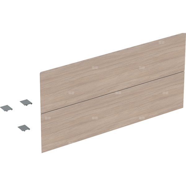 Zestaw frontów szuflad (2 szt.) do dolnej szafki pod umywalkę z dwoma szufladami GEBERIT ONE, kol. dąb melamina, struktura drewna szer.1050 mm