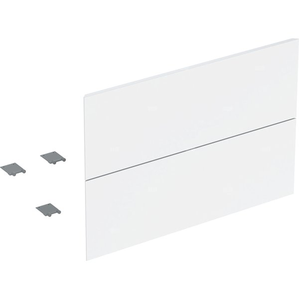 Zestaw frontów szuflad (2 szt.) do dolnej szafki pod umywalkę z dwoma szufladami GEBERIT ONE, kol. biały wysoki połysk szer.750 mm