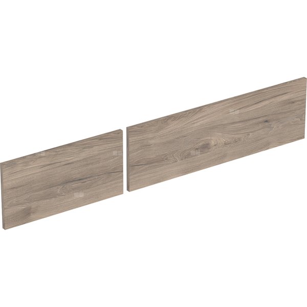 Zestaw frontów szuflad (2 szt.) do dolnej szafki pod umywalkę GEBERIT, kol. orzech włoski hickory melamina, struktura drewna szer.1200 mm