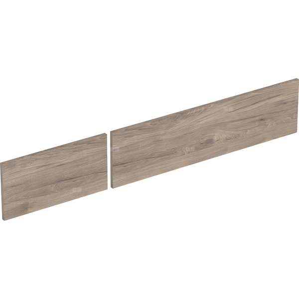Zestaw frontów szuflad (2 szt.) do dolnej szafki pod umywalkę GEBERIT, kol. orzech włoski hickory melamina, struktura drewna szer.1350 mm