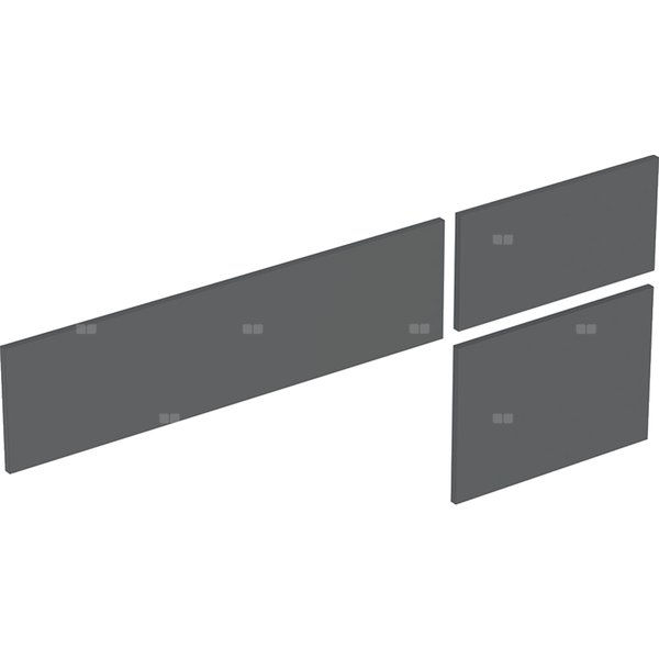 Zestaw frontów szuflad (3 szt.) do dolnej szafki pod umywalkę stawianą na blat variform GEBERIT, kol. lava matowy szer.1350 mm