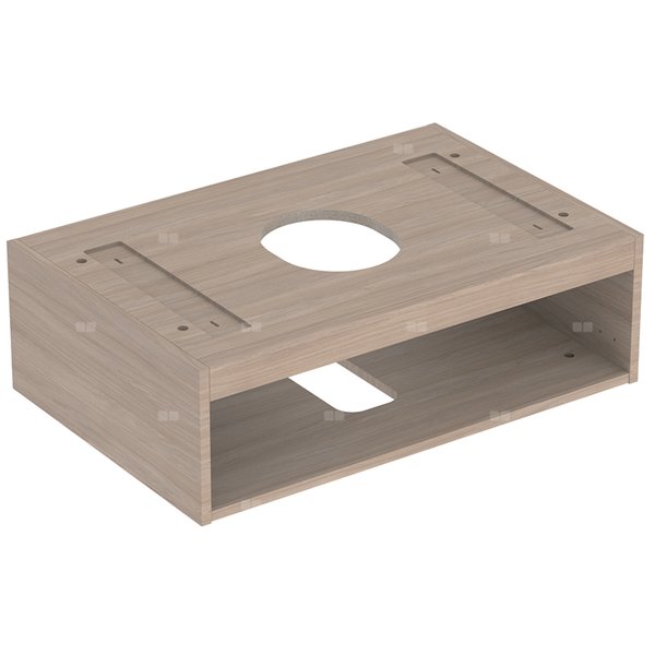 Korpus Geberit do dolnej szafki pod umywalkę stawianą na blat VariForm, z jedną szufladą: B=75cm, Dąb / Melamina, struktura drewna