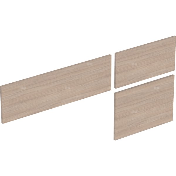 Zestaw frontów szuflad (3 szt.) do dolnej szafki pod umywalkę stawianą na blat variform GEBERIT, kol. dąb melamina, struktura drewna szer.1200 mm