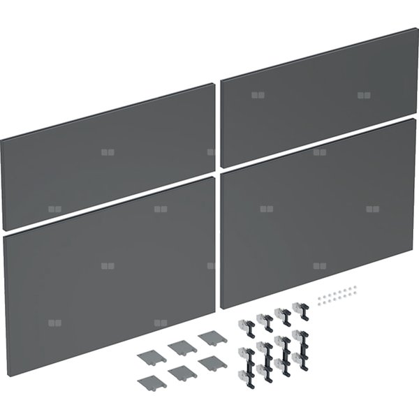 Zestaw frontów szuflad do szafki pod umywalkę podwójną GEBERIT iCon, kol. lava matowy szer.1200 mm